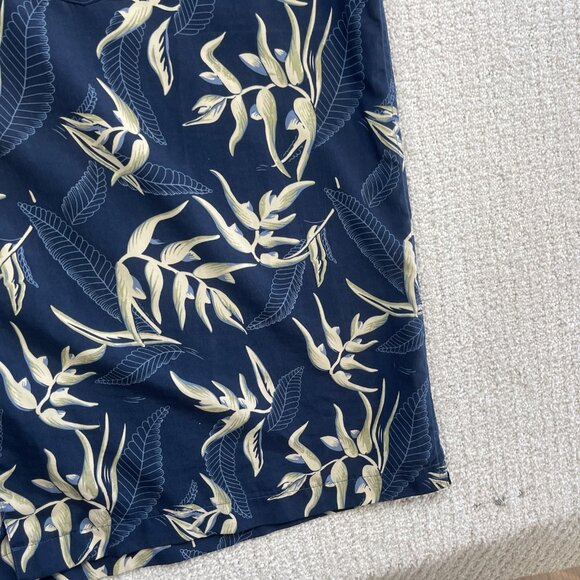 Cache Creek Hawaiian Aloha Shirt Men’s XL Floral Palm Tree AOP Blue / White Read - Picture 5 of 14